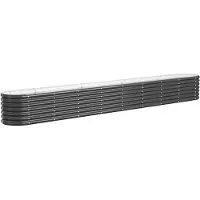 vidaXL Plantenbak 332x40x36 cm gegalvaniseerd staal antracietkleurig