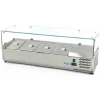 Maxima Opzetkoelvitrine - 120 cm - 4 x 1/3 GN Bakken
