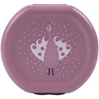 Trixie Set van twee snackdoosjes met clip  Mrs. Peacock  Makkelijk te openen  BPA-vrij  Voor school en onderweg