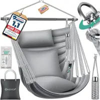 Kesser Hangstoel Haiti - 360° draaibaar - 150 kg draagvermogen - Incl. 2 kussens - Grijs/Antraciet