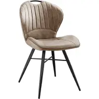 Pronto Wonen Eetkamerstoel Castione - Taupe - Stof - 4 Poten -