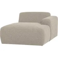 Woood Mojo Base Chaise Longue Bank Rechts - Bouclé - Beige