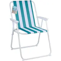 Sans marque Chair foldable green