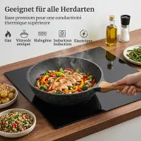 YASHE diepe koekenpan - 24 cm - 3,3 L - deksel