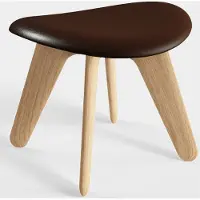 Tom Dixon Slab Poef Natural Choko Leather