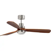 Faro Lantau Plafondventilator Matt Nickel | Walnut | XL (Ø168cm) | LED