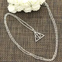 MaxPower (wie das Bild) Neue Mode Halskette Heiligtümer des Todes 22x21mm Silber Farbe Anhänger Kurze Lange Frauen Männer