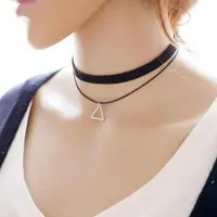 MaxPower Damen-Halskette mit dreieckigem Anhänger im koreanischen Stil