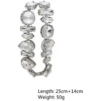 MaxPower (zoals op de foto) Geometrische Kristallen Choker Kettingen Voor Vrouwen Waterdruppel Sleutelbeenketting
