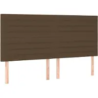 vidaXL Hoofdbord donkerbruin 180x5x118/128 cm stof