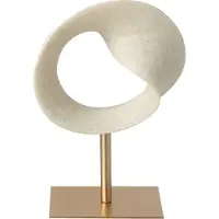 J-Line abstracte decoratie hars wit/goud - 20 x 10 x 30 cm