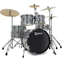 Premier Revolution 20" 5pc Drum Kit Bundle Gunmetal Sparkle