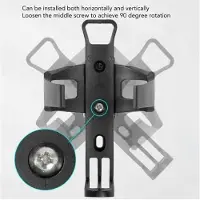 Aihontai SALUTUYA Universele fietsbekerhouder, 90 graden draaibare waterfleshouder voor kinderwagen en scooter