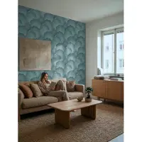 A.S. Création Glitzer-Tapete Muscheln 3D Türkis | B792336