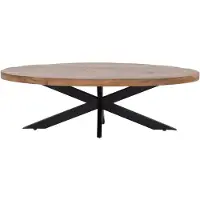 Giga Meubel Salontafel Mansour Ovaal Bruin 130cm