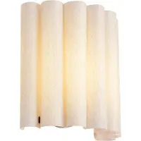 QAZQA Japandi wandlamp beige met linnen 26cm - Scallop