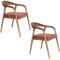 Housecraft living Melody Eetkamerstoelen Rood - Set van 2