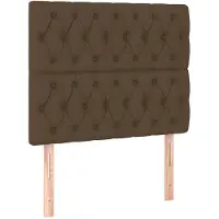 vidaXL Hoofdbord donkerbruin 100x7x118/128 cm stof