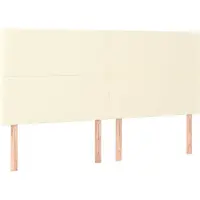 vidaXL Hoofdbord crème 200x5x118/128 cm kunstleer