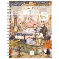 Comello Bureau agenda - 2027 - Anton Pieck - Poffertjes en wafelen - Met spiraal - 17,6x23,8cm
