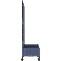 vidaXL Tuinplantbak met schutting en wielen 2 st Grijs PP