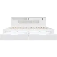 STILVORA Kinderbed 90x190 Cm – Dagbed Met 2 Grote Laden – Kledingkast Met Schuifdeuren & Wandrekken – Zonder Matras – MDF – Wit