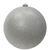 Décoris Kerstbal | | Ø 20 cm (Glitter, Zilver)