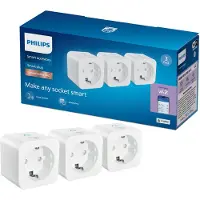 Philips Smart Lighting Slimme Stekker - 3 Pack Maak Andere Apparaten Slim Stekkertype F Wit Werkt Met De WIZ App Wifi