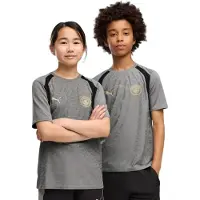 Puma Manchester City Trainingsshirt 2026-2027 Kids Donkergrijs Zwart Goudgeel