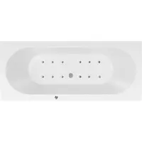 Lambini Designs Round bubbelbad 180x80cm elektronisch 12 aerojets RVS