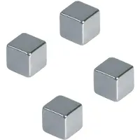 Franken Neodymium Vierkant Magneten Zilver 3 kg draagkracht 10 mm 4 Stuks