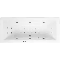 Lambini Designs Cube bubbelbad 170x75cm elektronisch 6+4+2 hydrojets en 12 aerojets RVS