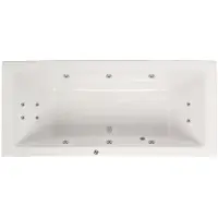 Lambini Designs Cube bubbelbad 180x80cm elektronisch 6+4+2 hydrojets chroom