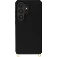 Selencia Rivièra MagSafe Backcover met afneembare haakjes voor de Samsung Galaxy S26 Ultra - Velvet Black