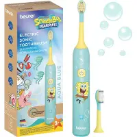 Beurer SC 11 SpongeBob Elektrische Tandenborstel Kind – Sonische Tandenborstel voor Kinderen 3-12 jaar – Tot 65.000 Bewegingen/min – 2 Opzetborstels 3+ & 6+ – USB-C – Aqua Blue