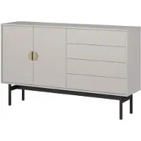 Selsey Dressoir Stoon II met 2 deuren en 4 lades, taupe, 154cm