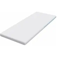 vidaXL Matras Topper 80 x 200 cm dik Jacquard stof Wit