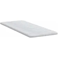 vidaXL Matras Topper 80 x 200 cm dik Knit Stof Wit