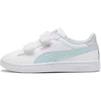 Puma Smash 3.0 sneakers - wit/lichtblauw Jongens/Meisjes Imitatieleer Meerkleurig - maat 34