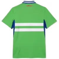 Lacoste Heren Roland Garros Edition gestreept Ultra Dry slim-fit tennis-poloshirt met korte mouwen (Groen)