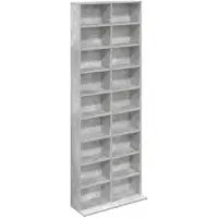 vidaXL CD Kast Betongrijs 65 x 23,5 x 175 cm Bewerkt hout