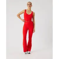 Björn Borg Studio Ribbed Flare Tights Regular Rood | Maat: M