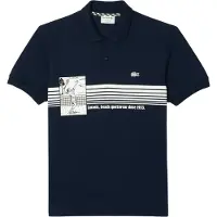 Lacoste Klassiek poloshirt voor heren van biologisch katoen, vervaardigd in Frankrijk (Blauw)