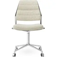 Vipp 454 Draaistoel Met Wieltjes - Bureaustoelen Textiel Wavy - 45402C01