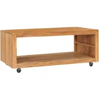 vidaXL Salontafel 110x60x40 cm massief teakhout