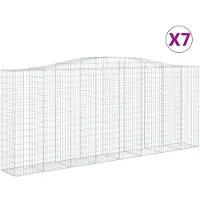 vidaXL Schanskorven 7 st gewelfd 400x50x160/180 cm ijzer