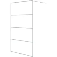 vidaXL Inloopdouchewand 115x195 cm transparant ESG-glas wit
