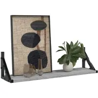 vidaXL Wandschappen 2 st 60x15x15,5 cm grijs sonoma eikenkleurig