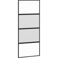 vidaXL Schuifdeur 90x205 cm gehard glas en aluminium zwart