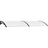 vidaXL Deurluifel 300x75 cm PC zwart en transparant